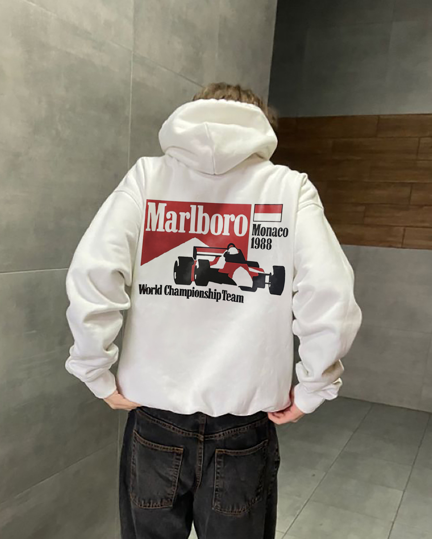 Marlboro World Championship Team Printed Unisex Cotton Hoodie