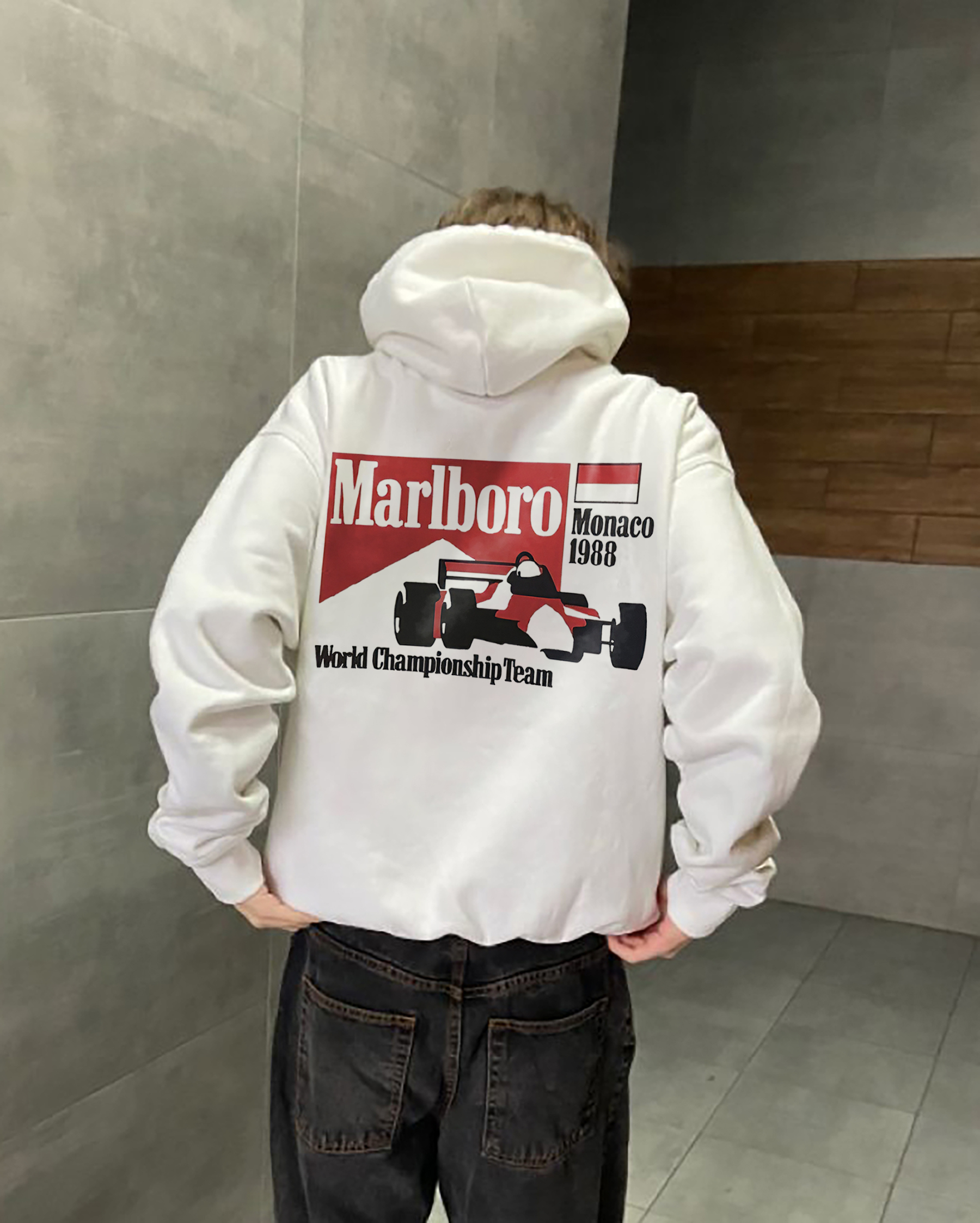 Marlboro World Championship Team Printed Unisex Cotton Hoodie