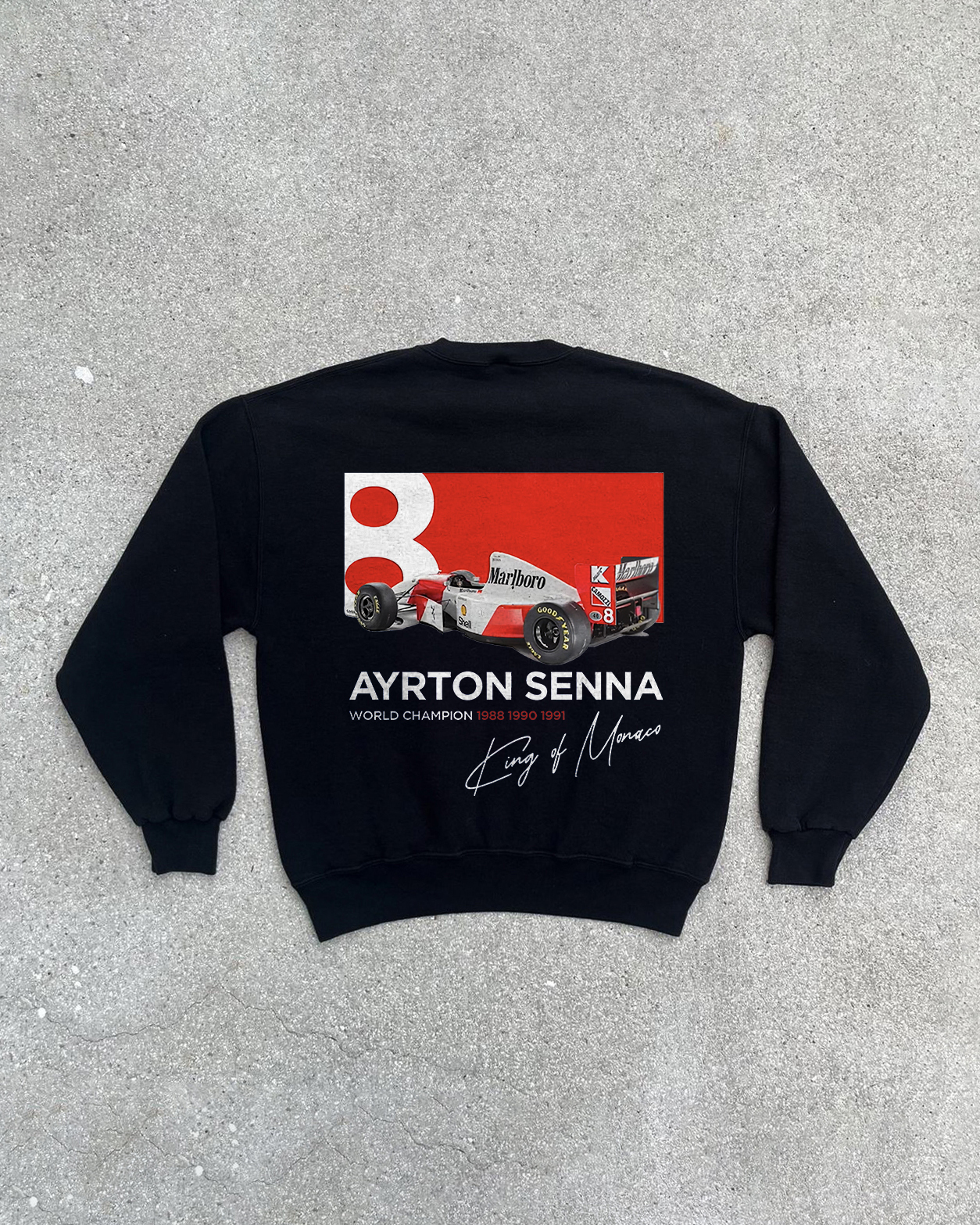 Ayrton Senna World Champion Printed Men's Sweatshirt