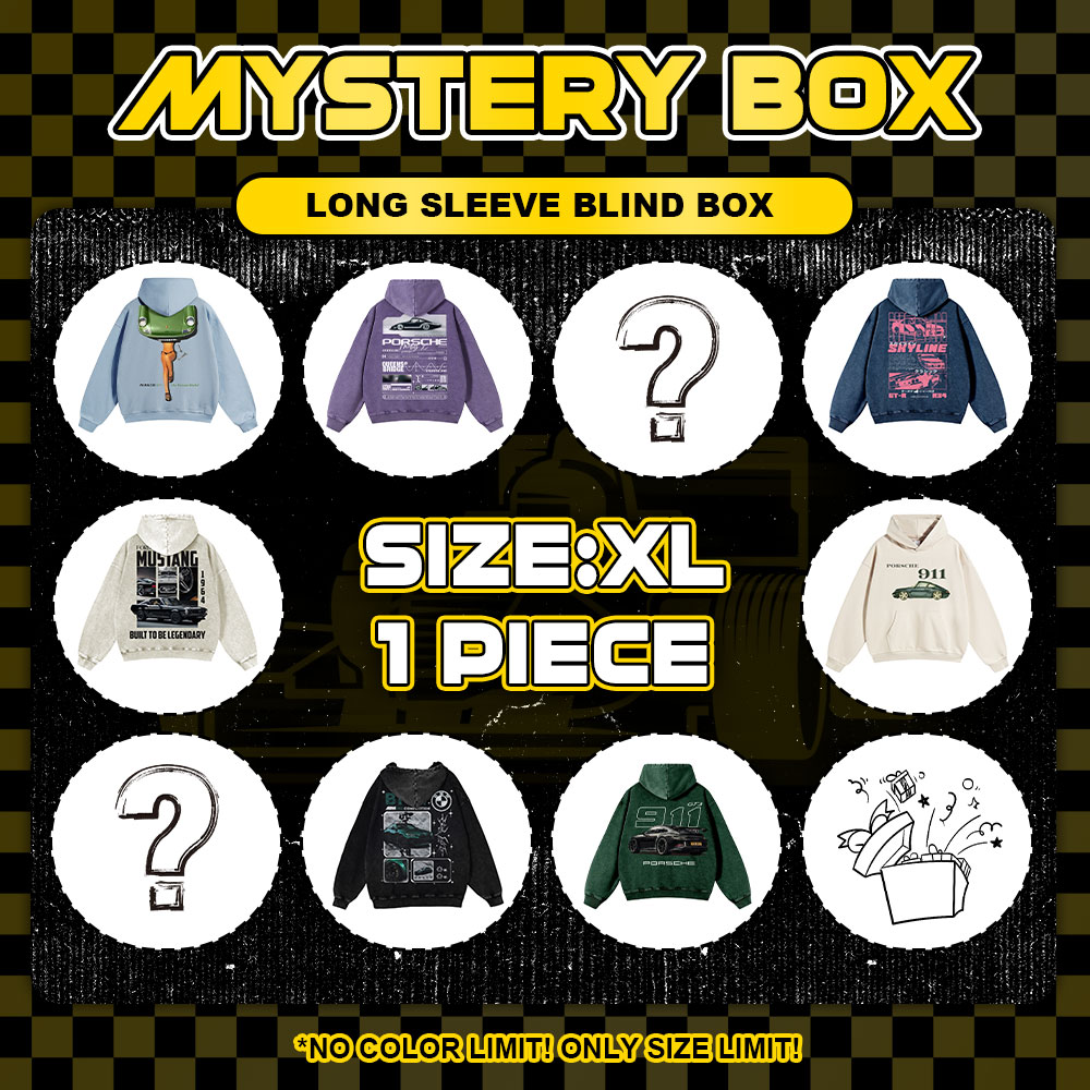 Car Print Sweatshirt Blind Box