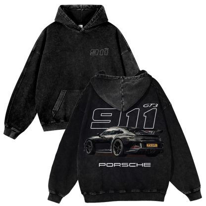 911 GT3 Racing Unisex Fit Vintage Washed Hoodie
