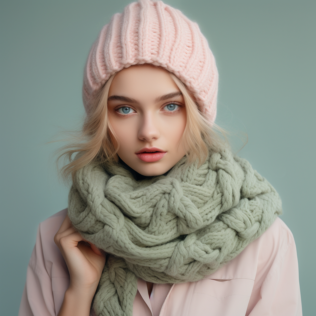 RIIQIICHY Ladies Chunky Knit Scarf-10vision