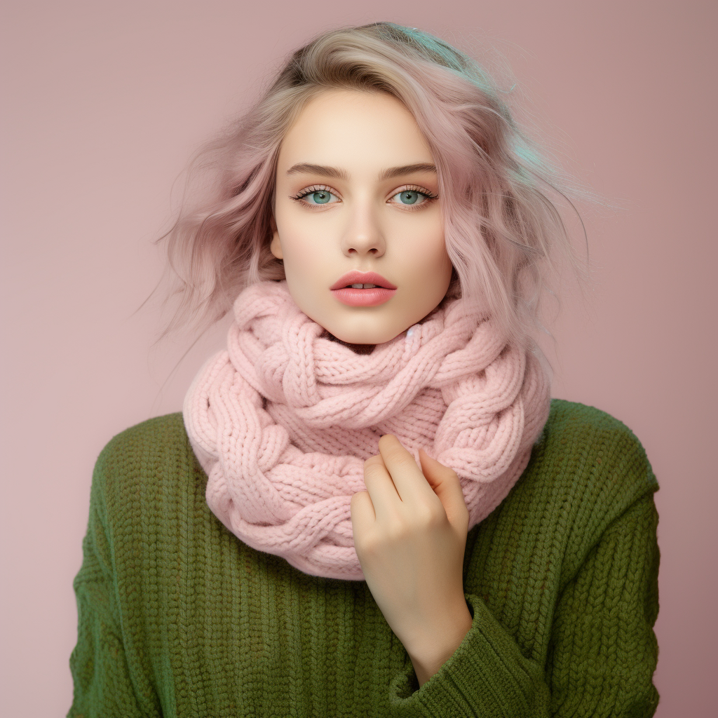 RIIQIICHY Ladies Chunky Knit Scarf-10vision