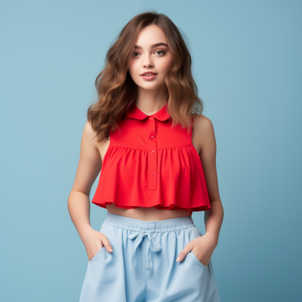 Solid Pocket Sleeveless Ruffle Hem Tank Dress Plain Belted Shirt Collar Arc Hem Roll Batwing Sleeve-10vision