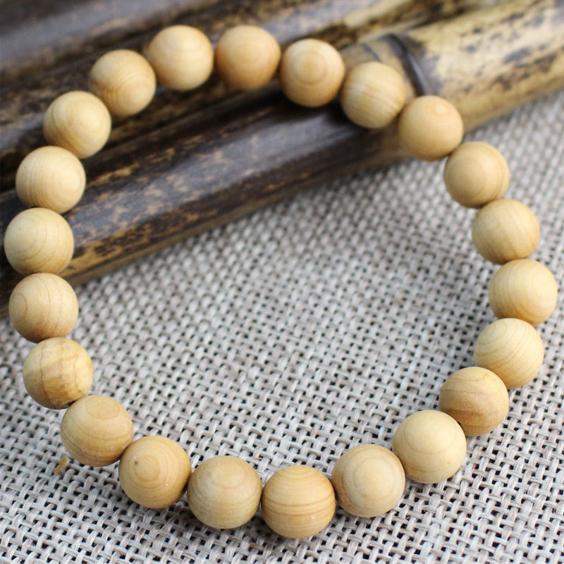 ‌8mm Stackable Matte Finish Wooden Bracelets – Handmade with Strong Cloth Elastic – (Wholesale: 6pcs/order)