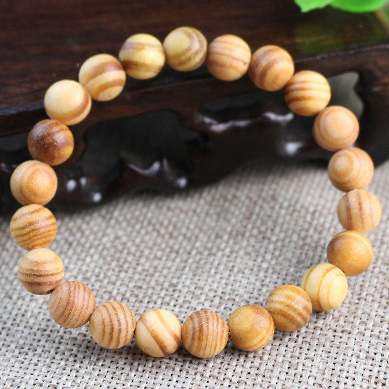 ‌8mm Stackable Matte Finish Wooden Bracelets – Handmade with Strong Cloth Elastic – (Wholesale: 6pcs/order)