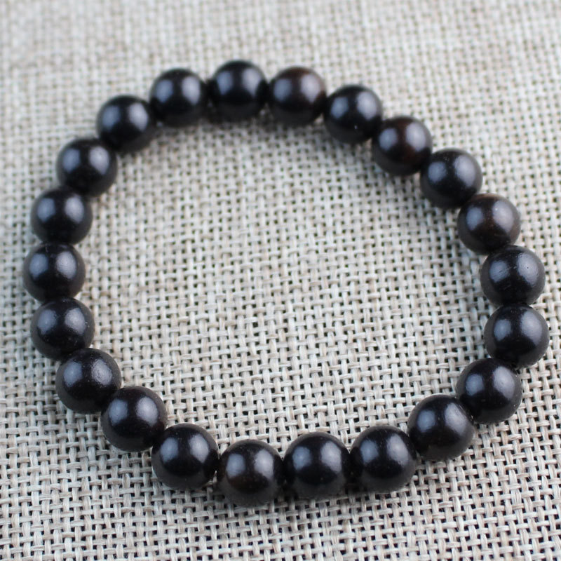 ‌8mm Stackable Matte Finish Wooden Bracelets – Handmade with Strong Cloth Elastic – (Wholesale: 6pcs/order)