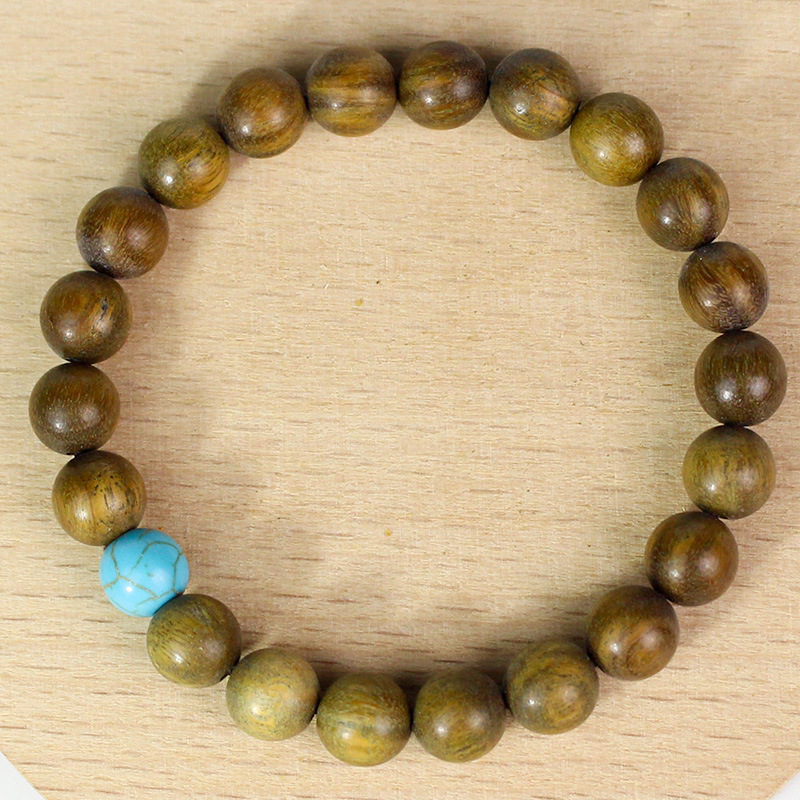 ‌8mm Stackable Matte Finish Wooden Bracelets – Handmade with Strong Cloth Elastic – (Wholesale: 6pcs/order)