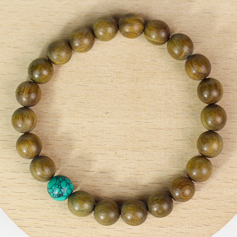 ‌8mm Stackable Matte Finish Wooden Bracelets – Handmade with Strong Cloth Elastic – (Wholesale: 6pcs/order)