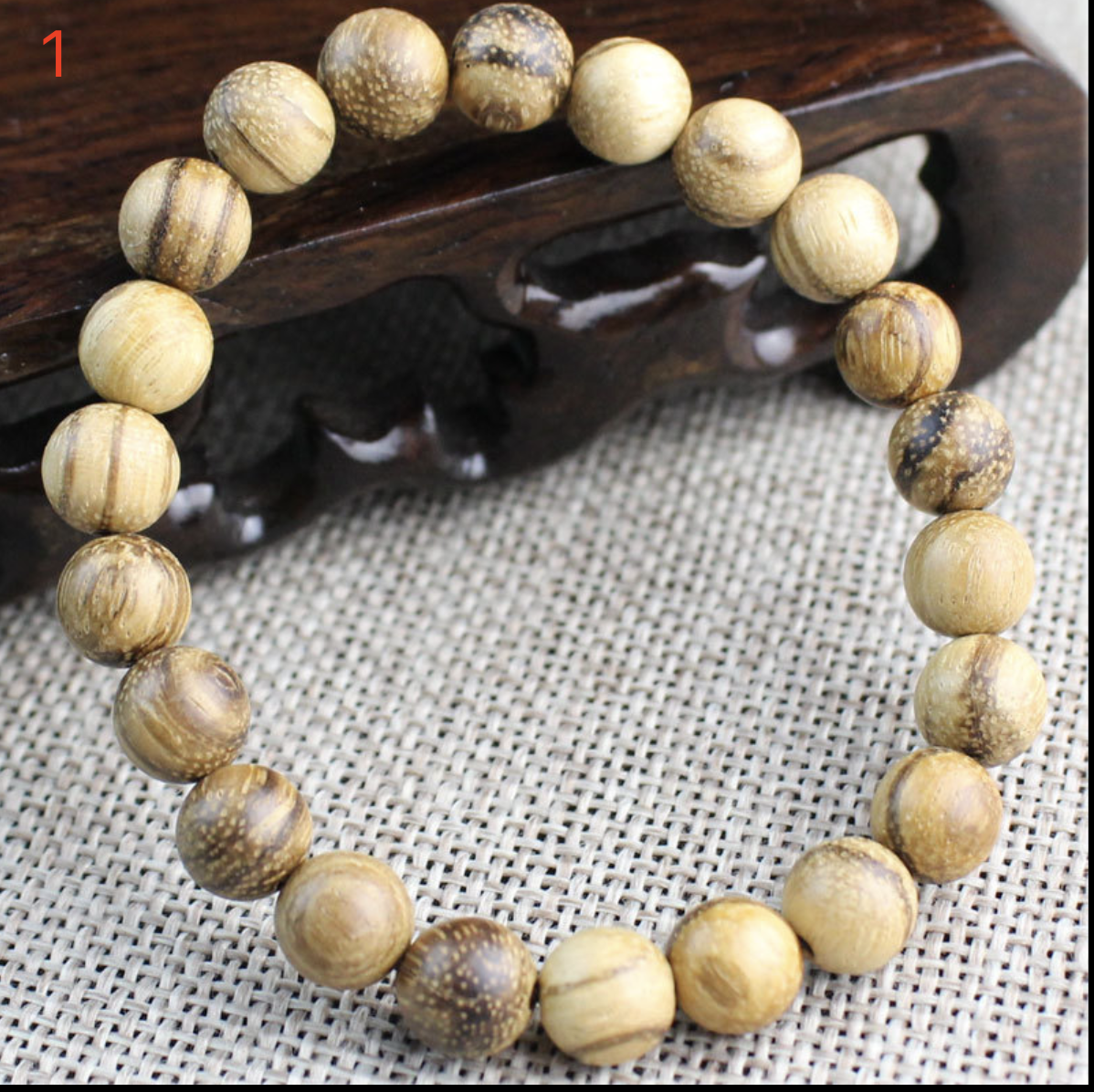 ‌8mm Stackable Matte Finish Wooden Bracelets – Handmade with Strong Cloth Elastic – (Wholesale: 6pcs/order)
