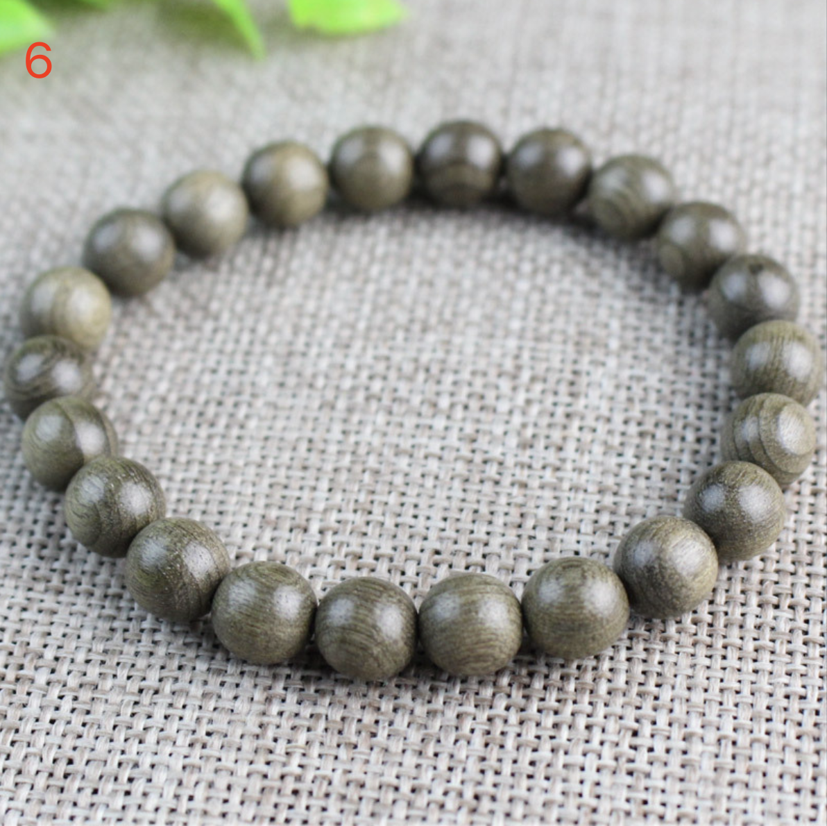 ‌8mm Stackable Matte Finish Wooden Bracelets – Handmade with Strong Cloth Elastic – (Wholesale: 6pcs/order)