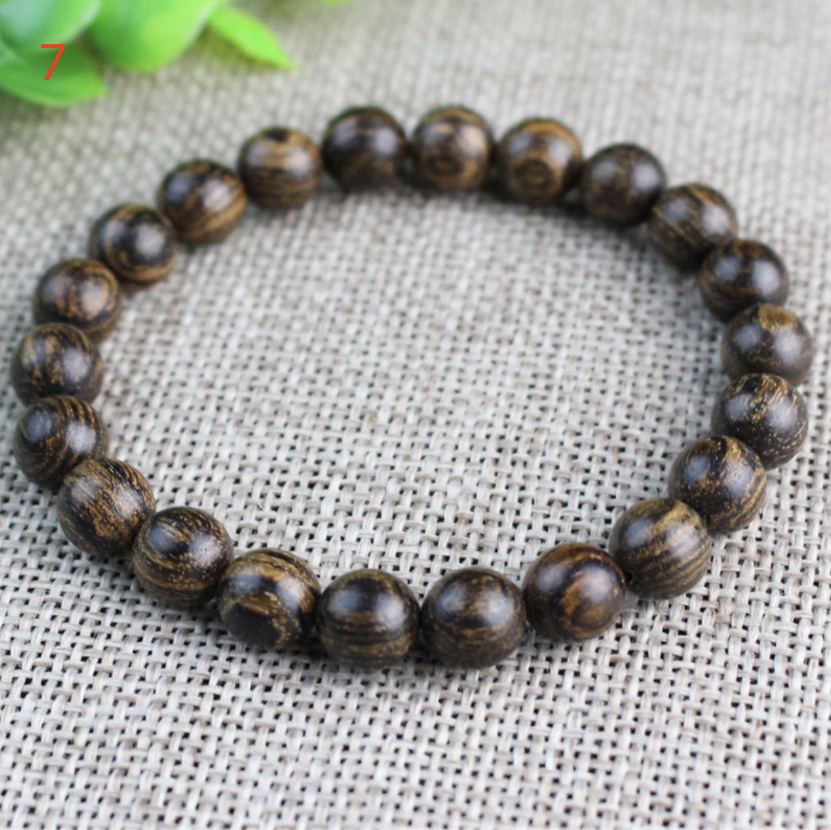 ‌8mm Stackable Matte Finish Wooden Bracelets – Handmade with Strong Cloth Elastic – (Wholesale: 6pcs/order)