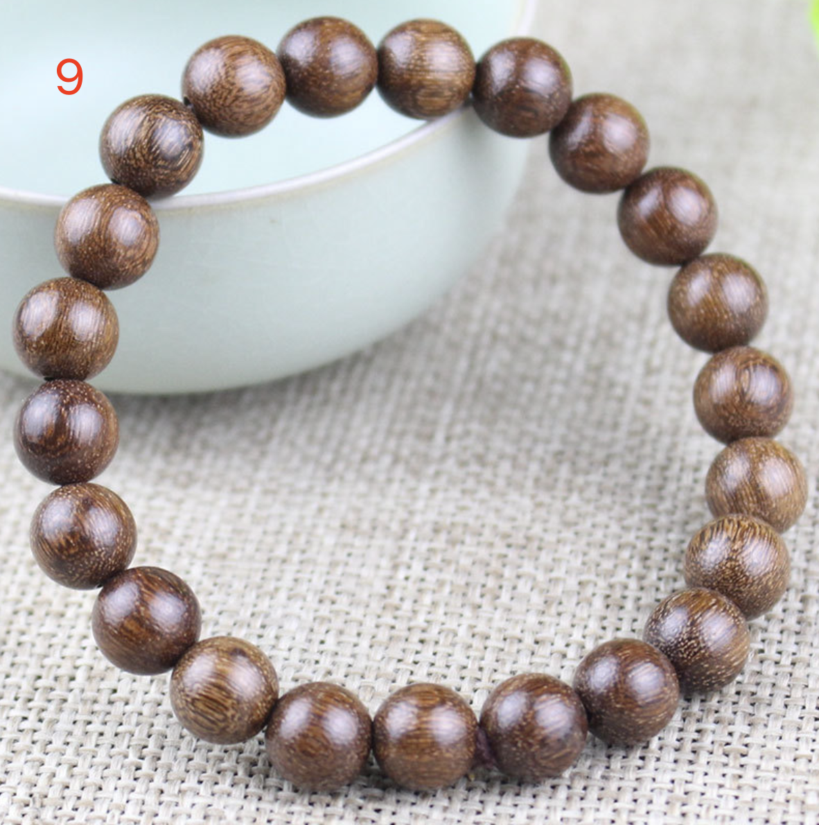‌8mm Stackable Matte Finish Wooden Bracelets – Handmade with Strong Cloth Elastic – (Wholesale: 6pcs/order)