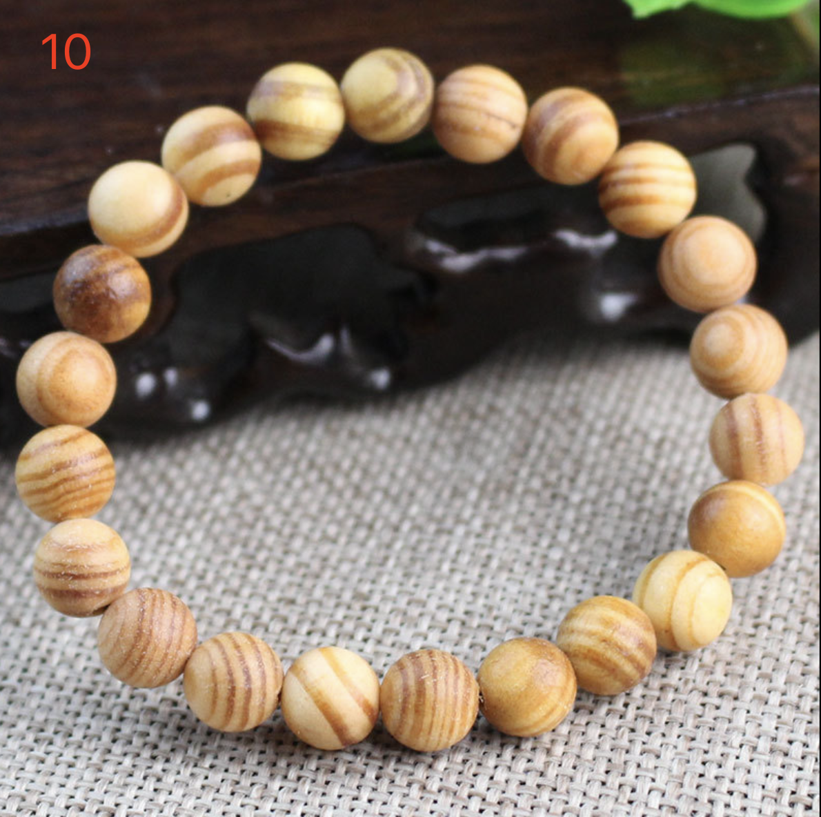 ‌8mm Stackable Matte Finish Wooden Bracelets – Handmade with Strong Cloth Elastic – (Wholesale: 6pcs/order)