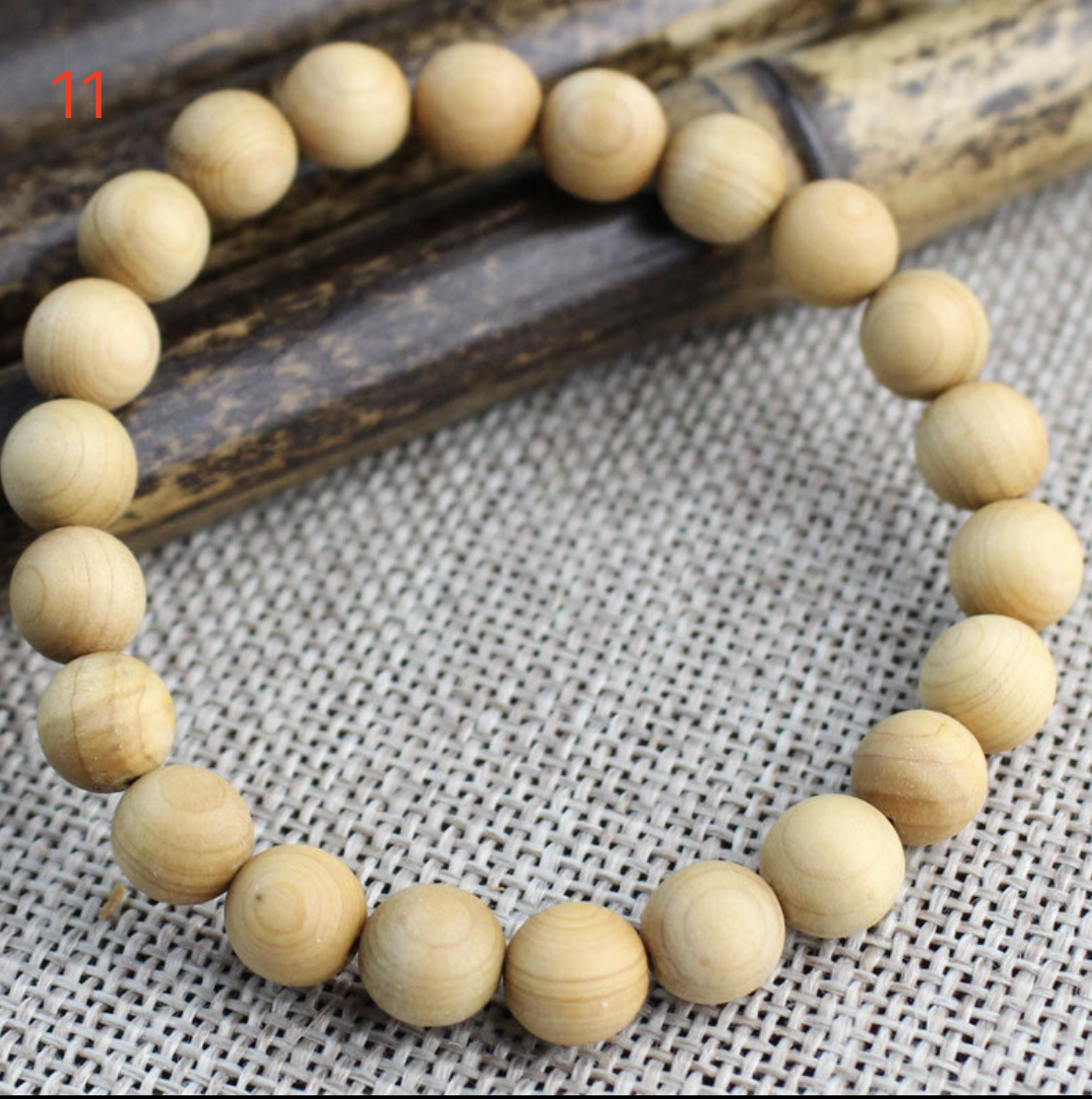 ‌8mm Stackable Matte Finish Wooden Bracelets – Handmade with Strong Cloth Elastic – (Wholesale: 6pcs/order)