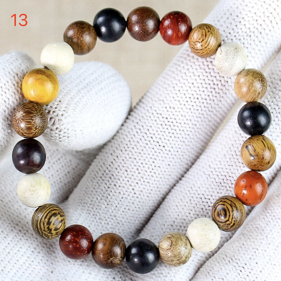 ‌8mm Stackable Matte Finish Wooden Bracelets – Handmade with Strong Cloth Elastic – (Wholesale: 6pcs/order)
