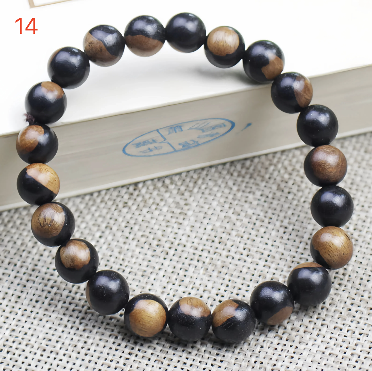 ‌8mm Stackable Matte Finish Wooden Bracelets – Handmade with Strong Cloth Elastic – (Wholesale: 6pcs/order)