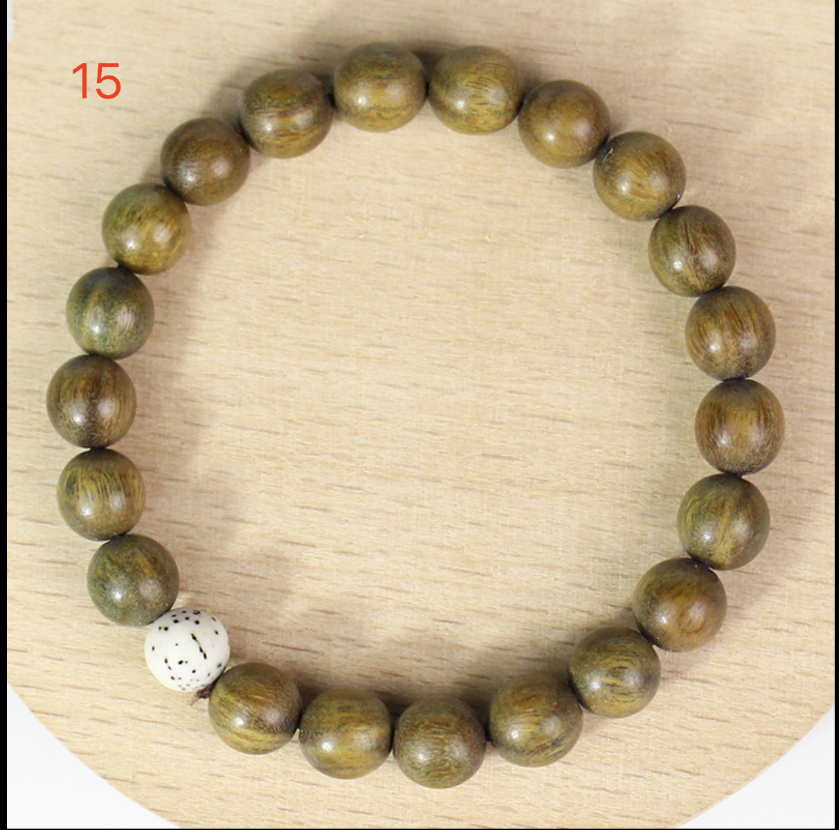 ‌8mm Stackable Matte Finish Wooden Bracelets – Handmade with Strong Cloth Elastic – (Wholesale: 6pcs/order)