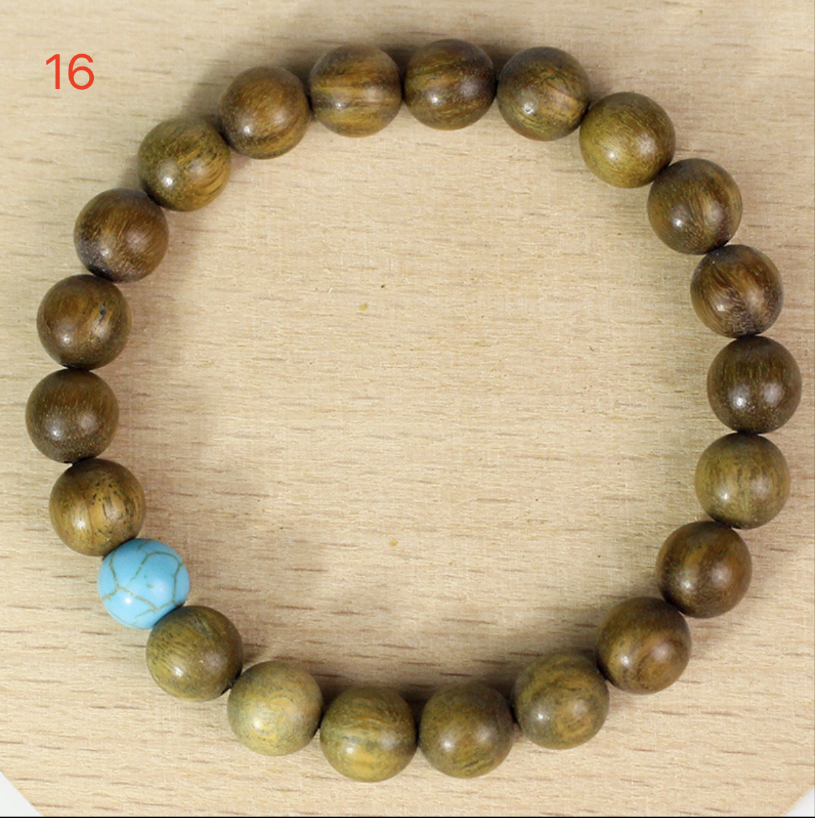 ‌8mm Stackable Matte Finish Wooden Bracelets – Handmade with Strong Cloth Elastic – (Wholesale: 6pcs/order)