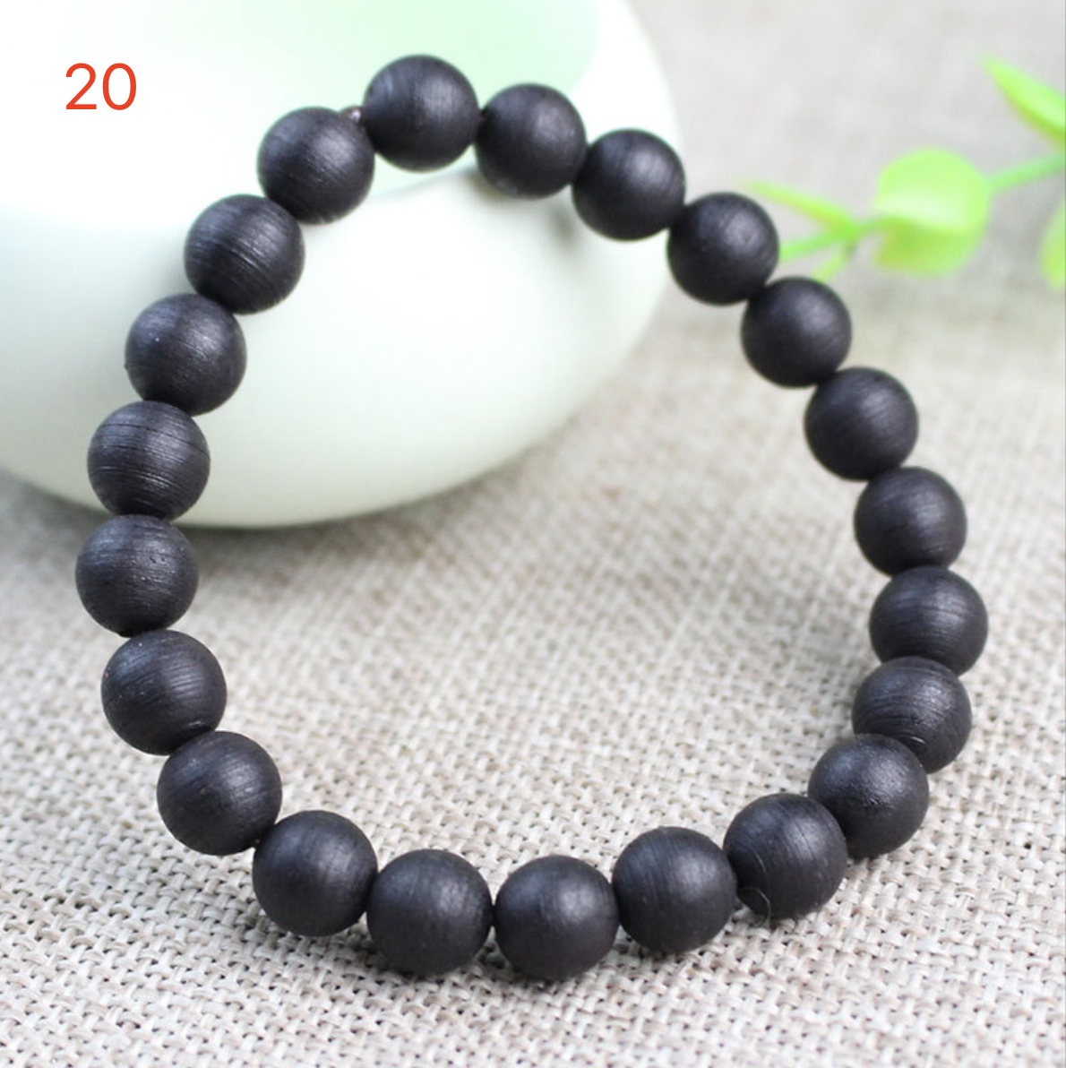‌8mm Stackable Matte Finish Wooden Bracelets – Handmade with Strong Cloth Elastic – (Wholesale: 6pcs/order)