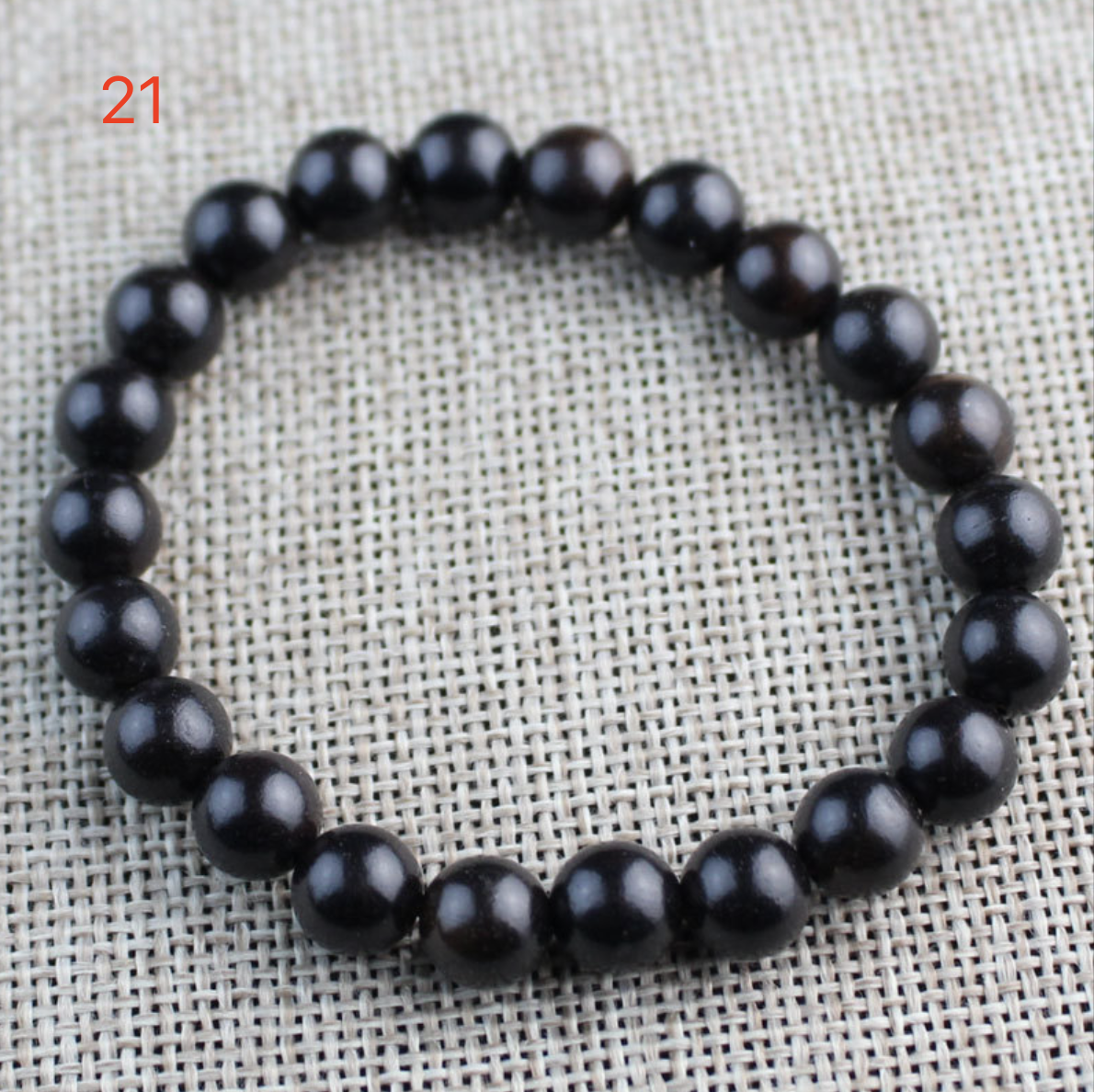 ‌8mm Stackable Matte Finish Wooden Bracelets – Handmade with Strong Cloth Elastic – (Wholesale: 6pcs/order)