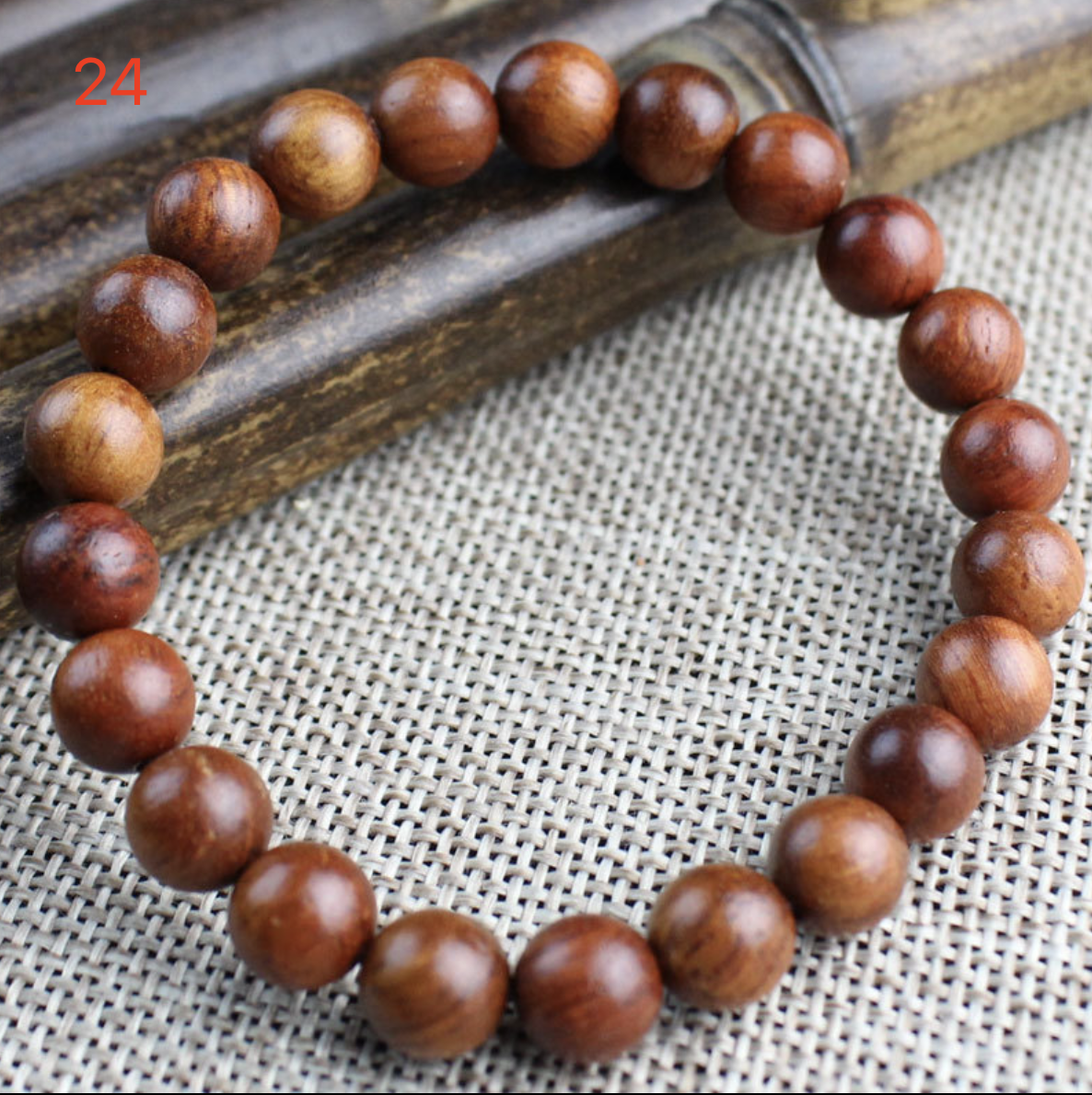‌8mm Stackable Matte Finish Wooden Bracelets – Handmade with Strong Cloth Elastic – (Wholesale: 6pcs/order)