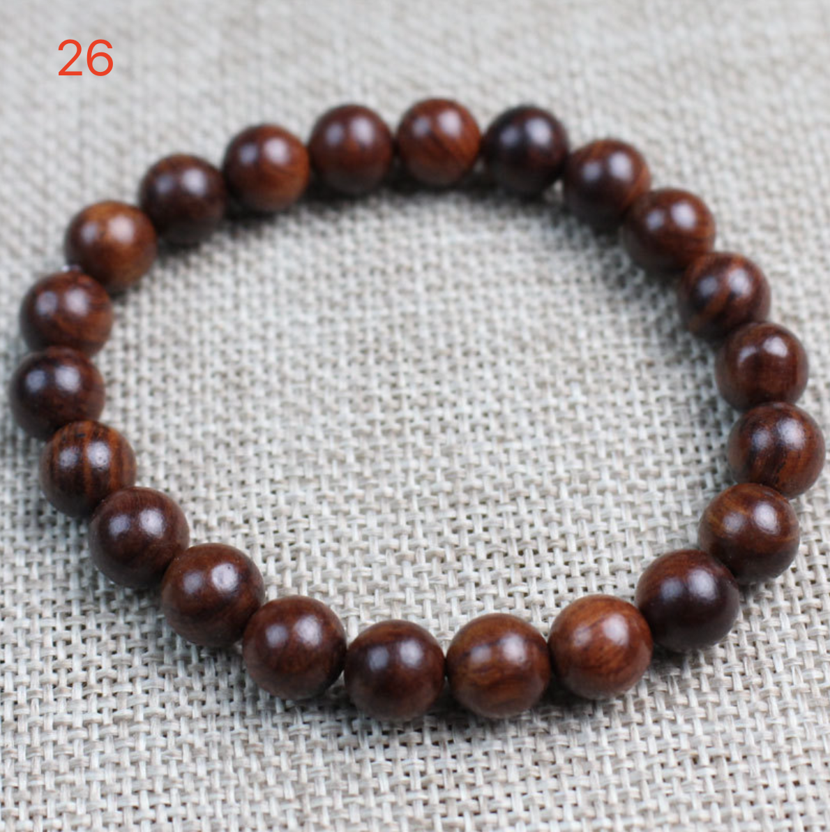 ‌8mm Stackable Matte Finish Wooden Bracelets – Handmade with Strong Cloth Elastic – (Wholesale: 6pcs/order)