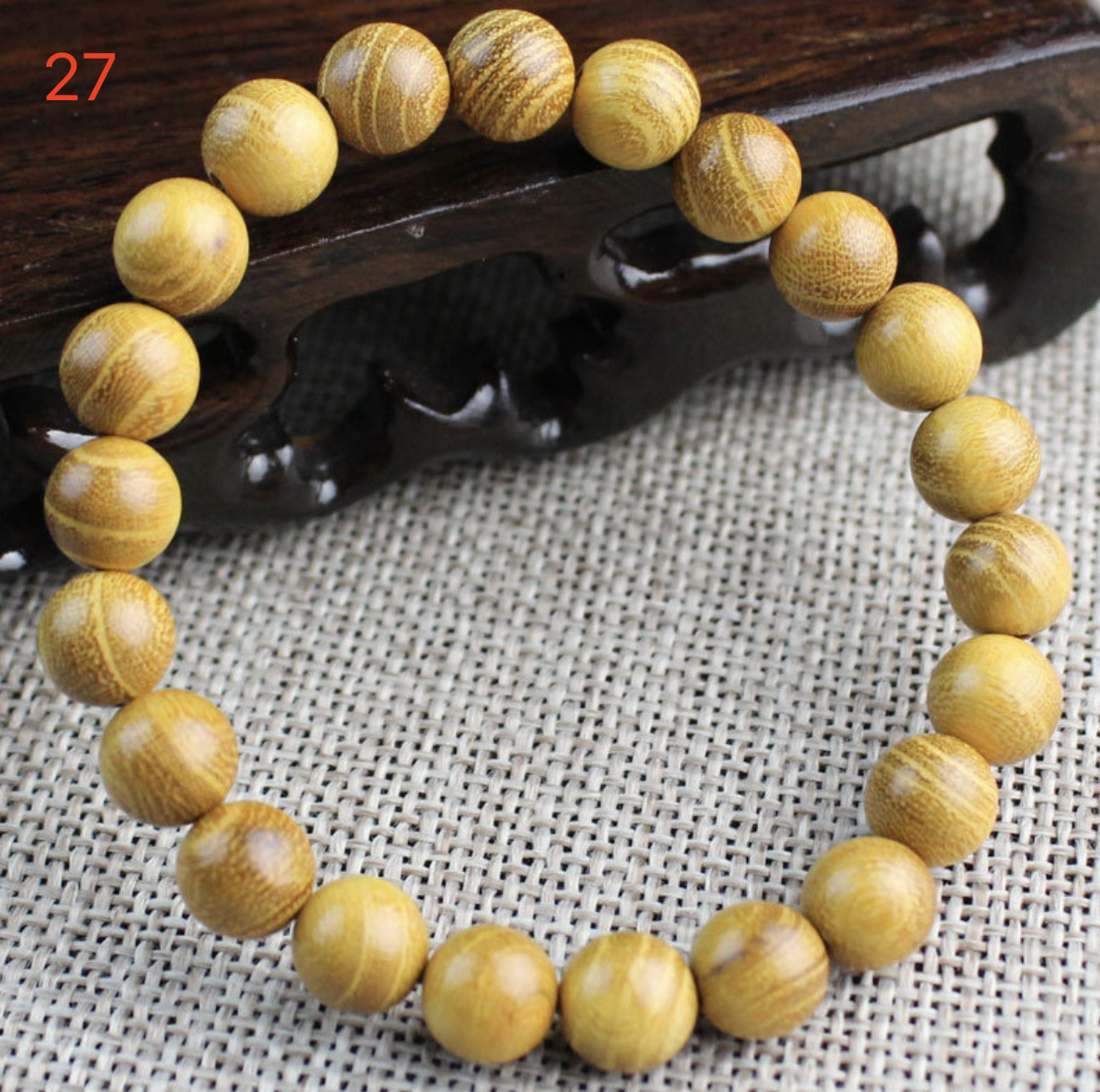 ‌8mm Stackable Matte Finish Wooden Bracelets – Handmade with Strong Cloth Elastic – (Wholesale: 6pcs/order)