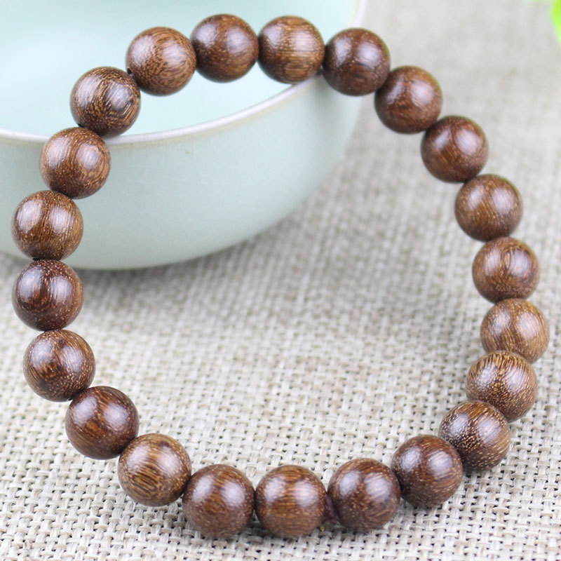 ‌8mm Stackable Matte Finish Wooden Bracelets – Handmade with Strong Cloth Elastic – (Wholesale: 6pcs/order)