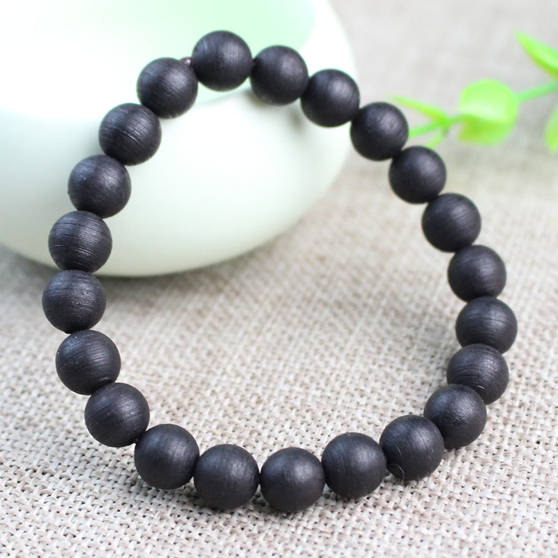 ‌8mm Stackable Matte Finish Wooden Bracelets – Handmade with Strong Cloth Elastic – (Wholesale: 6pcs/order)