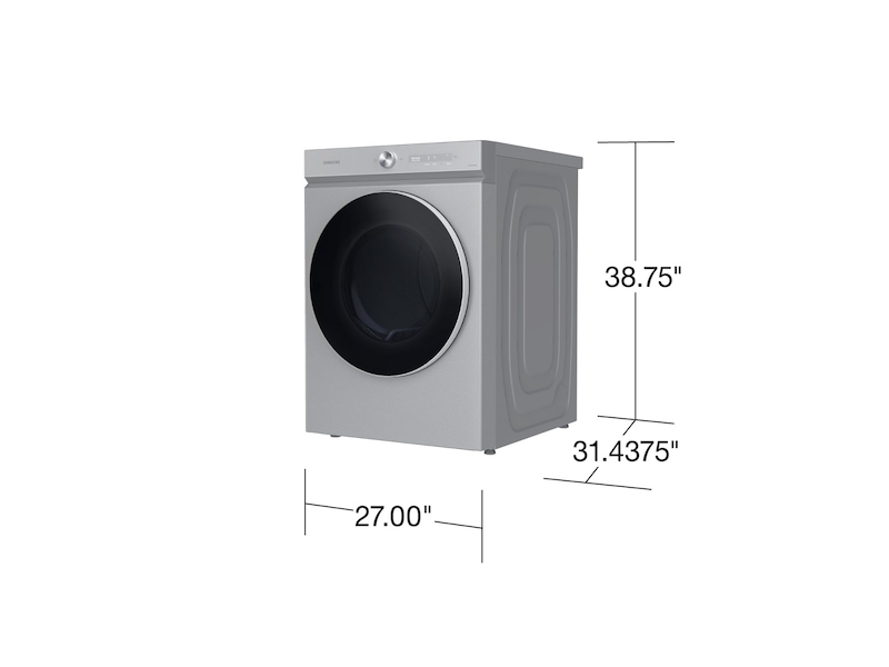 Bespoke 7.6 cu. ft. Ultra Capacity Gas Dryer with AI Optimal Dry and Super Speed Dry in Silver Steel