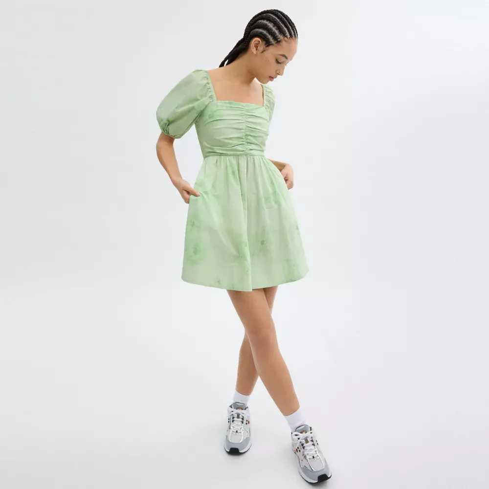 Puff Sleeve Mini Dress