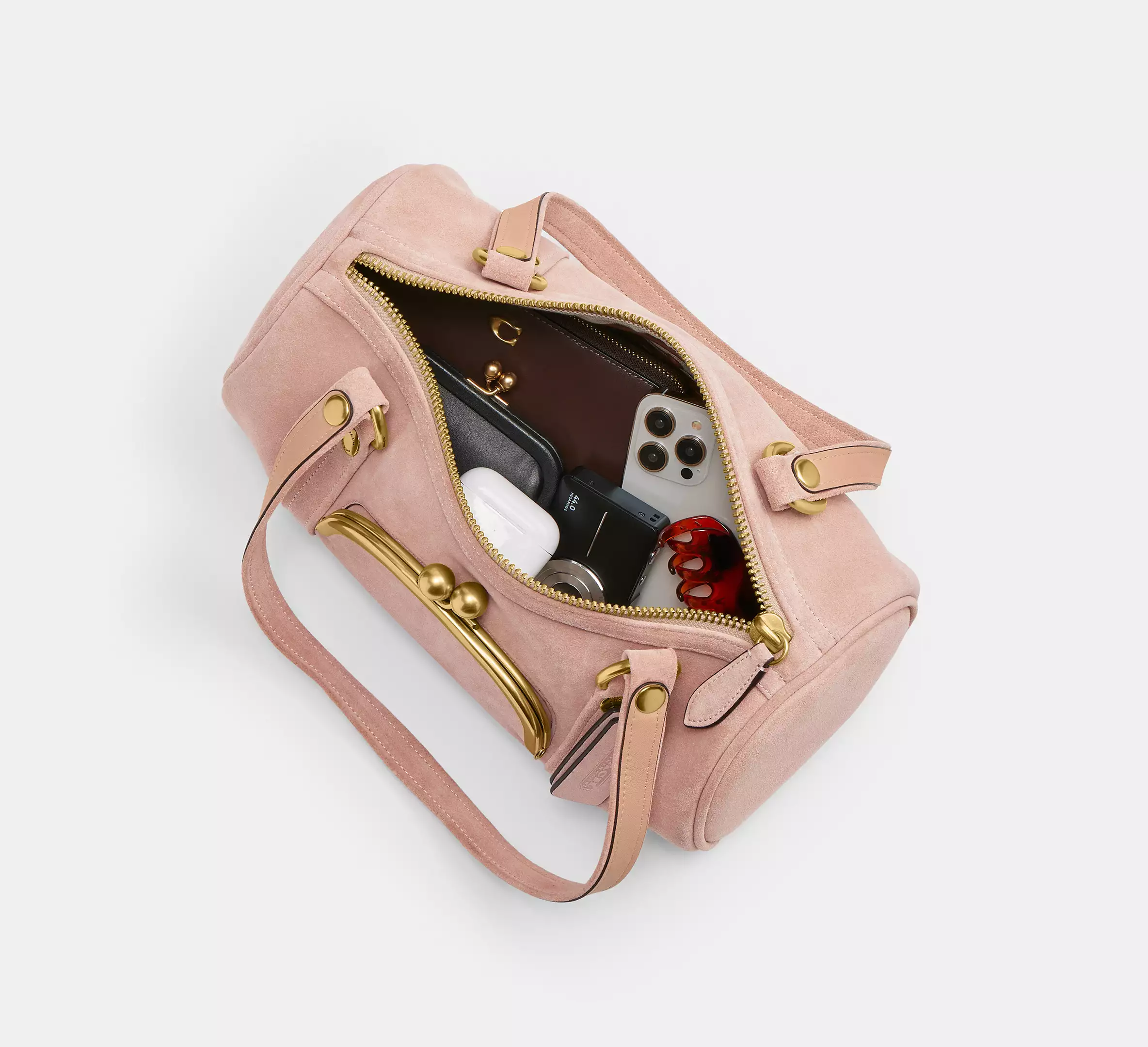 Kisslock Barrel Bag