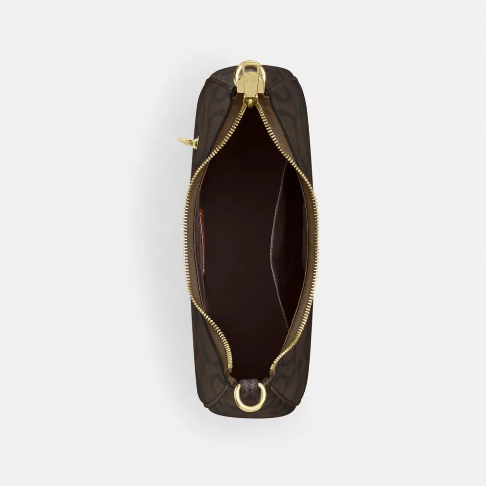 Teri Hobo Bag In Blocked Signature Canvas