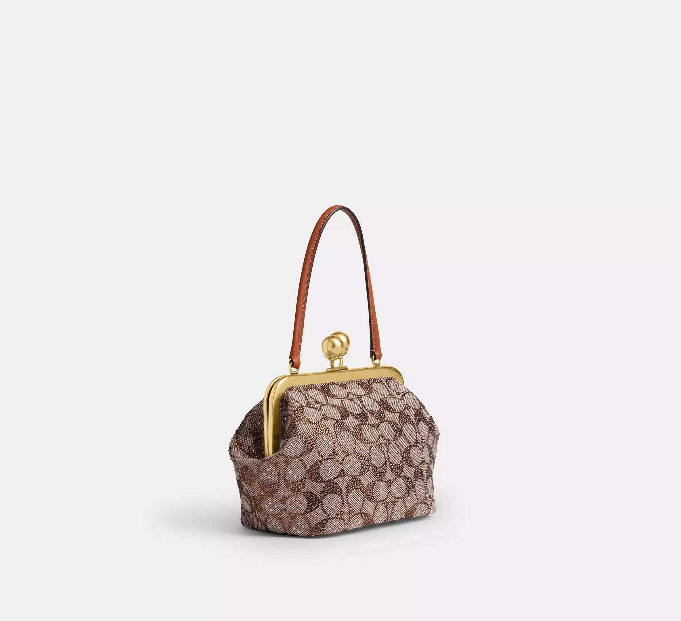Kisslock Frame Bag 16 In Crystal Signature Jacquard