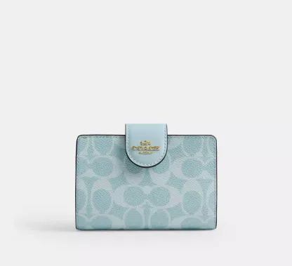 Medium Corner Zip Wallet In Signature Canvas