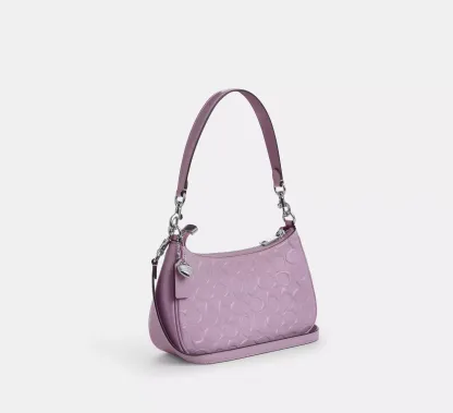 Teri Shoulder Bag In Signature Leather With Heart Charm