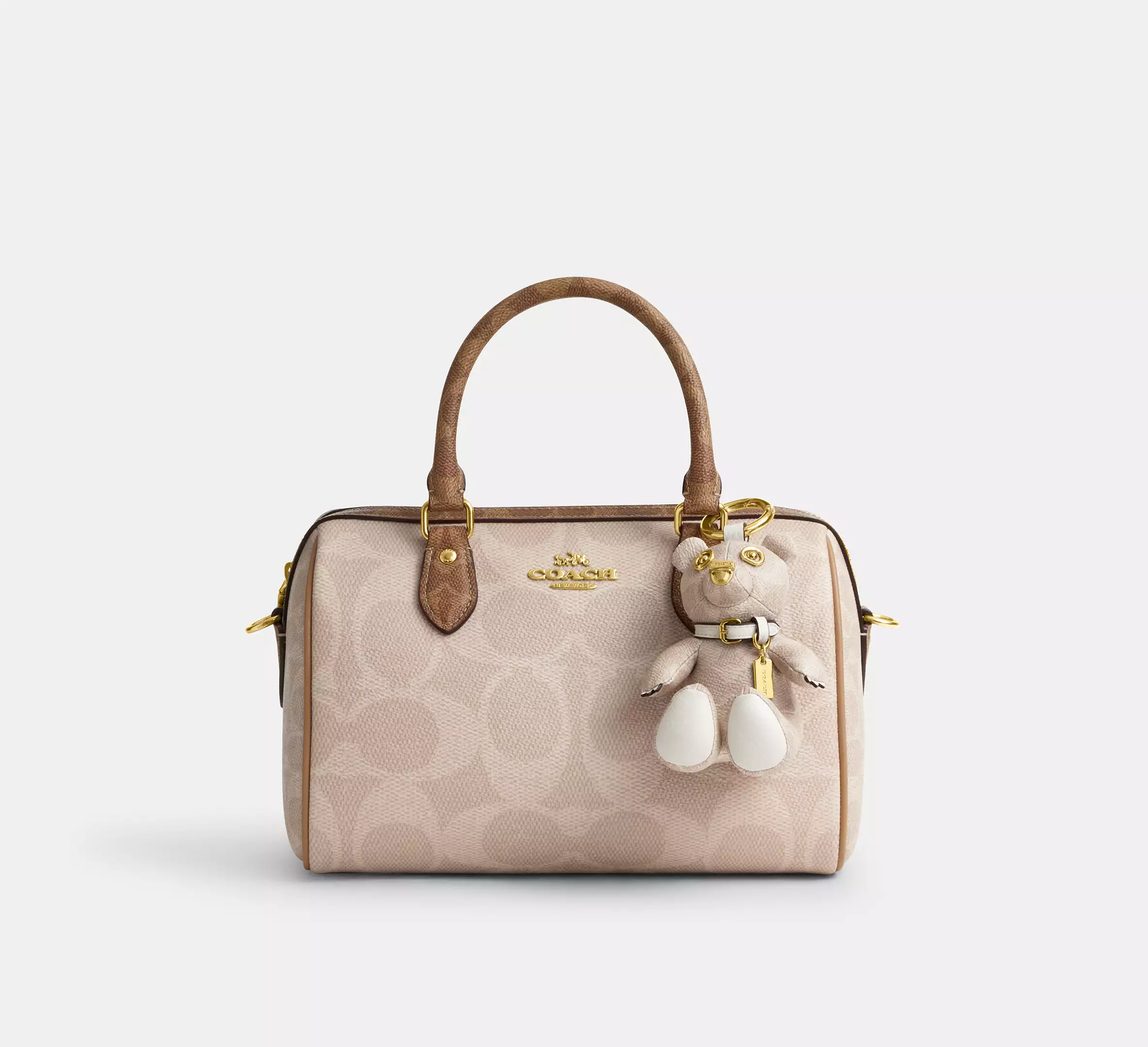 Collectible Bear Bag Charm In Signature Canvas