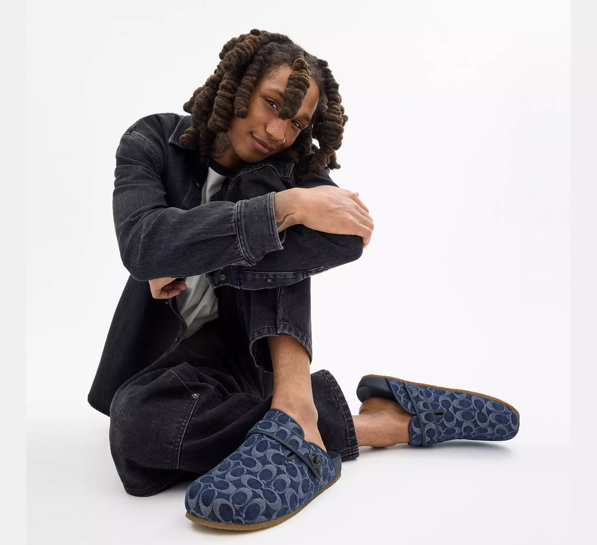 Blake Clog In Signature Denim
