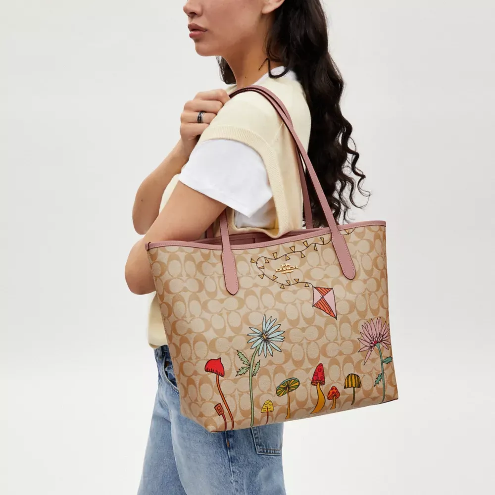 Cothtach X Observed By Us City Tote Bag In Signature Canvas