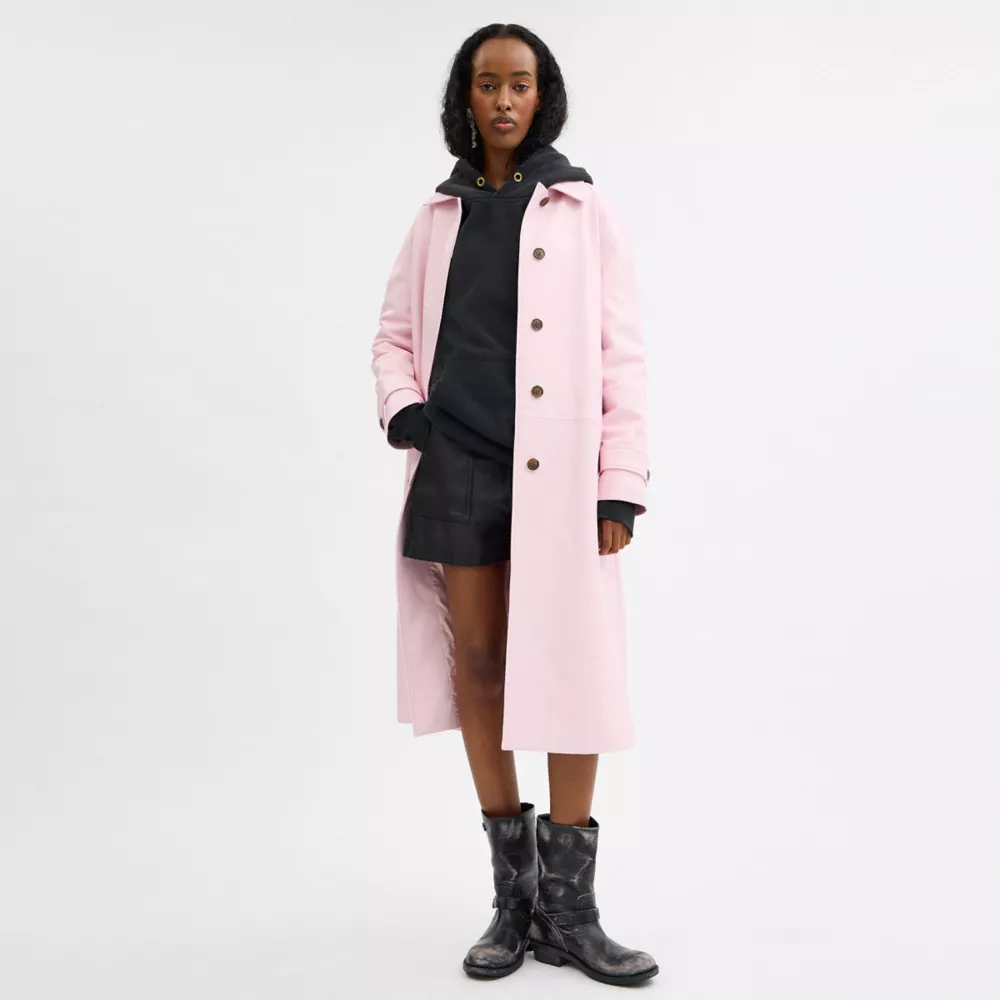 Leather Wind Coat