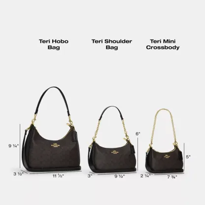 Teri Mini Crossbody Bag In Signature Canvas With Bow Print
