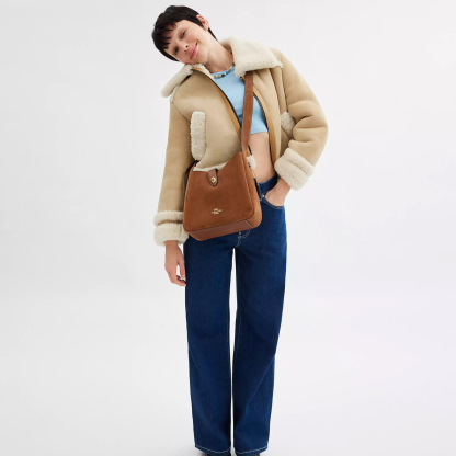 Hadley Convertible Crossbody Bag In Suede