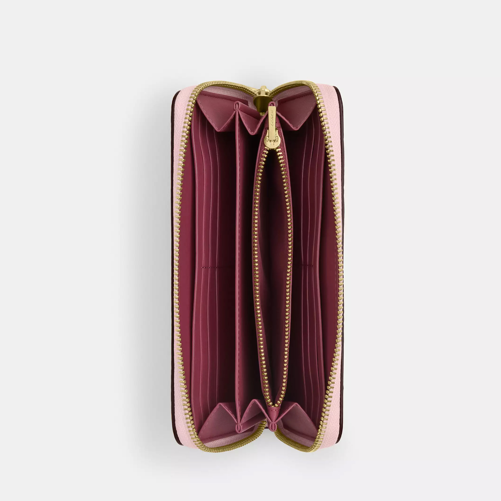 Long Zip Around Wallet In Signature Canvas