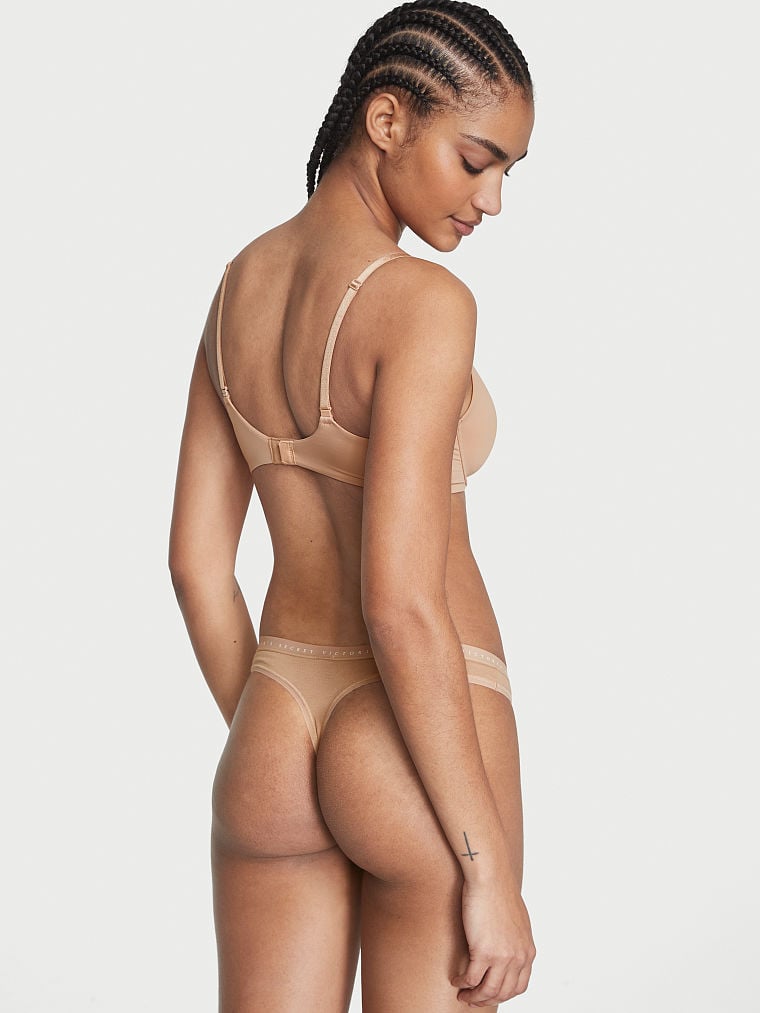 Stretch Cotton Thong Panty