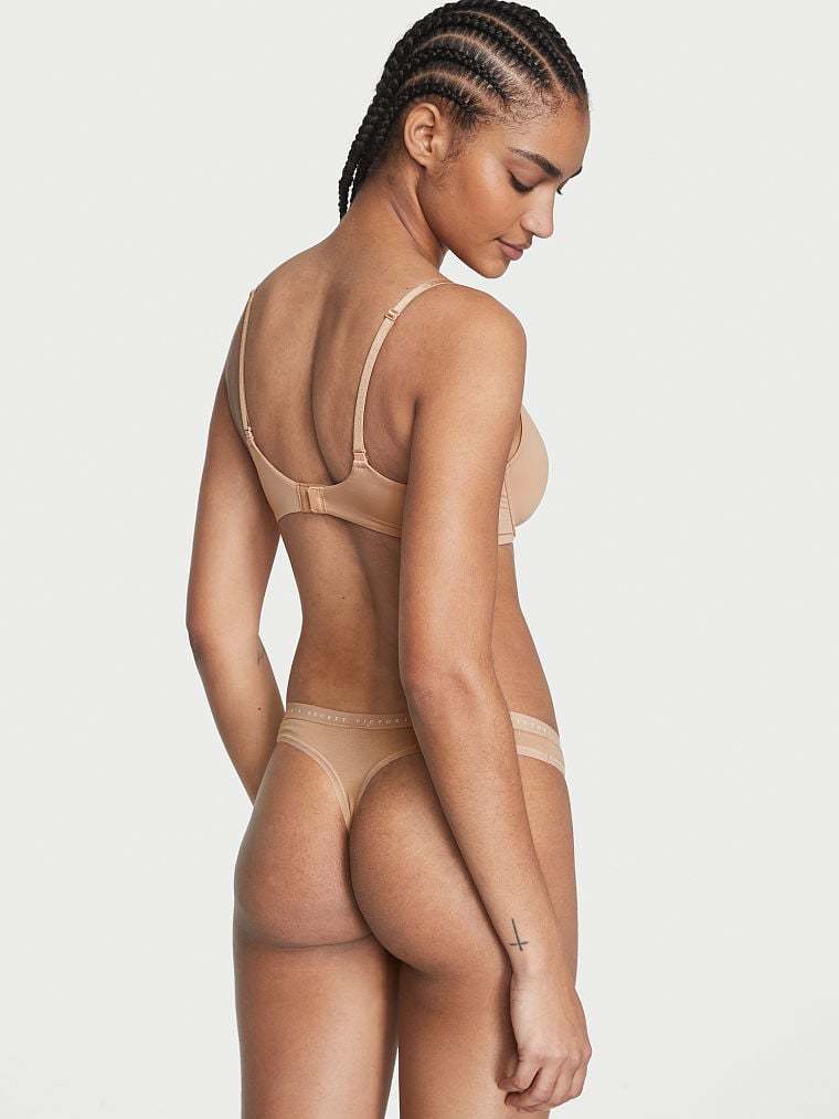 Stretch Cotton Thong Panty