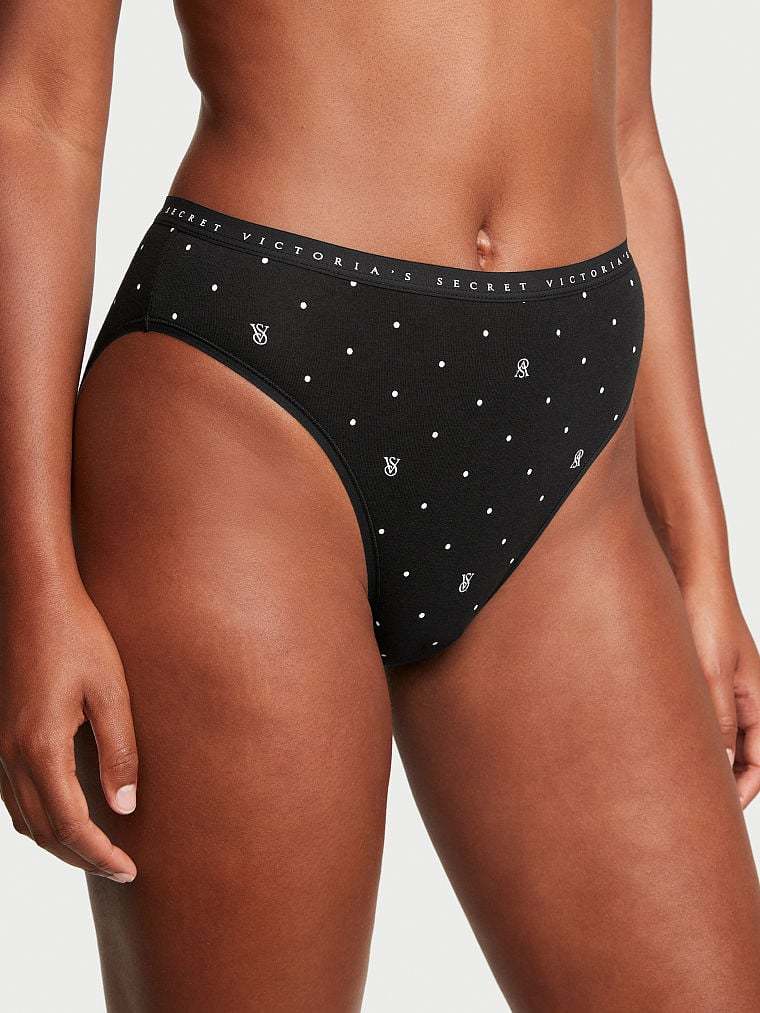 Stretch Cotton High Leg Brief Panty