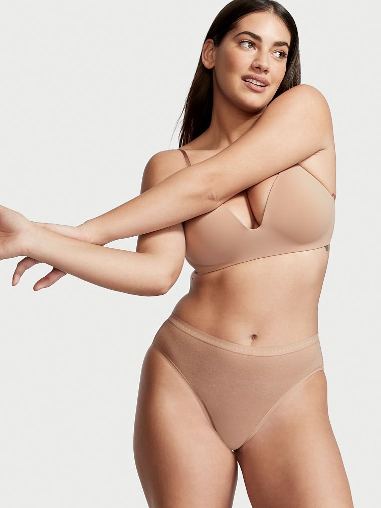 Stretch Cotton High Leg Brief Panty