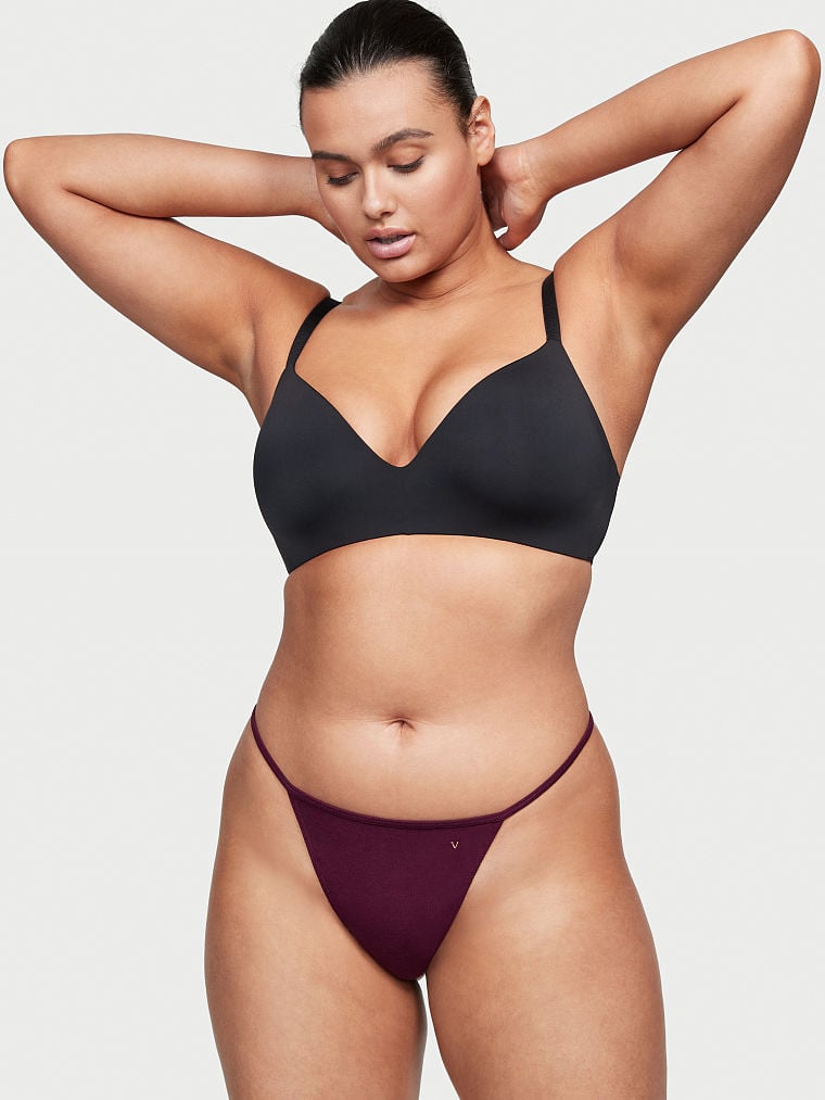 Stretch Cotton V-String Panty
