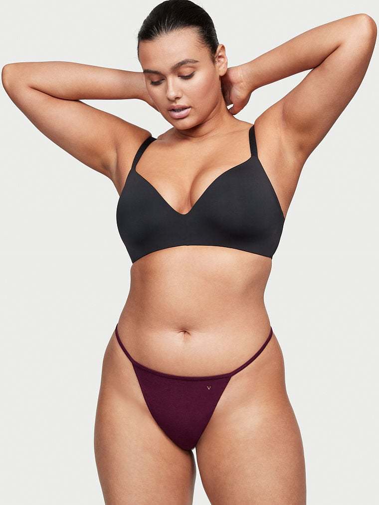 Stretch Cotton V-String Panty